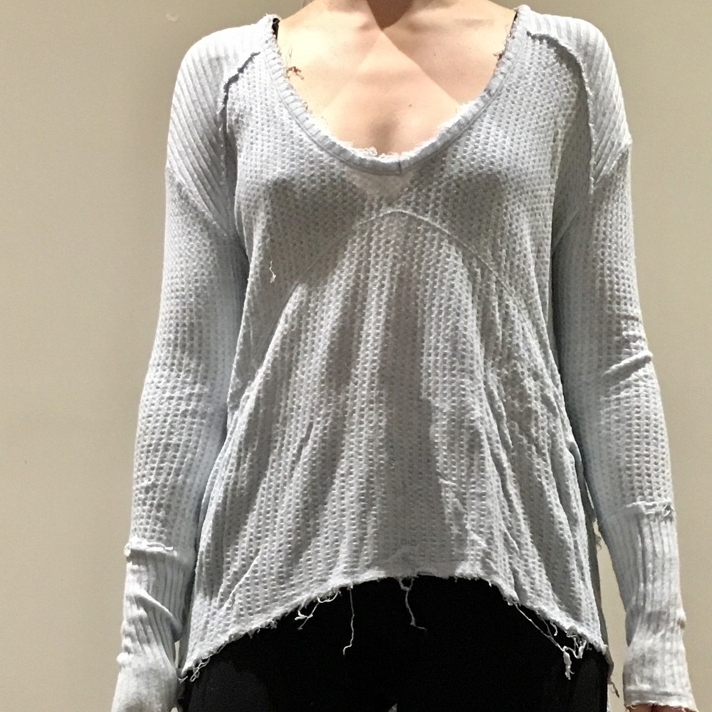 Free people long sleeve baby blue